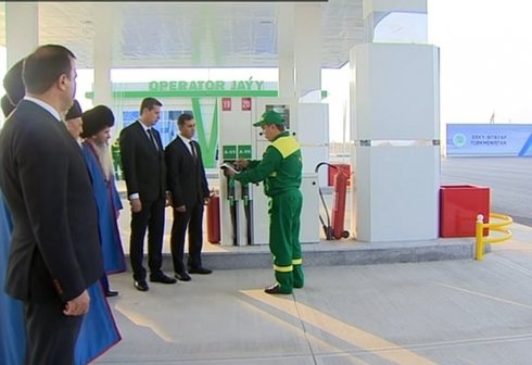 Turkmennebit Launches New Gas Station in Ahal Province