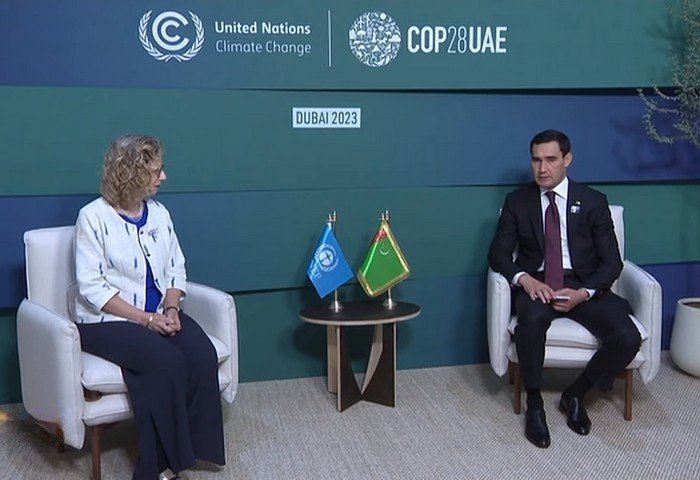 Türkmenistan Devlet Başkanı, Dubai’de BM Genel Sekreter Yardımcısı ile görüştü