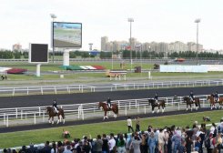 Gurbanguly Berdimuhamedov, Rustam Minnikhanov Visit Kazan Equestrian Complex