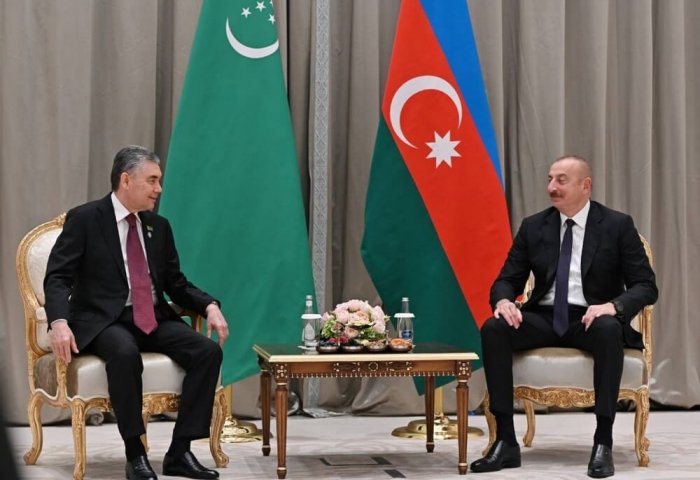  Gurbanguly Berdimuhamedov Holds Meeting With Azerbaijani President Ilham Aliyev