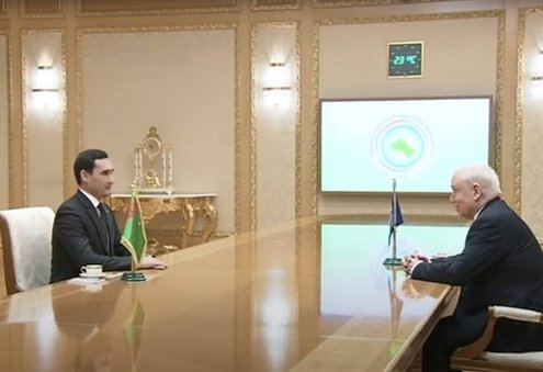 Türkmenistan Devlet Başkanı, BDT Genel Sekreteri ile bir araya geldi