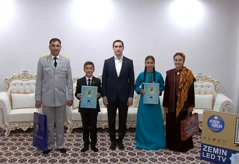 Turkmen President Attends Opening of Military Complex