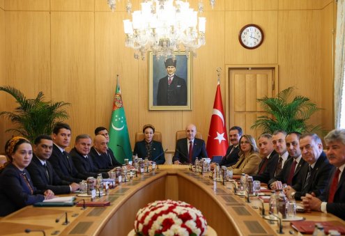 Speaker of Turkmenistan’s Mejlis Meets Türkiye’s Parliament Chairman Numan Kurtulmuş