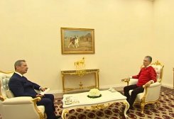Gurbanguly Berdimuhamedov Meets Çalık Holding and Rönesans Holding Chairs