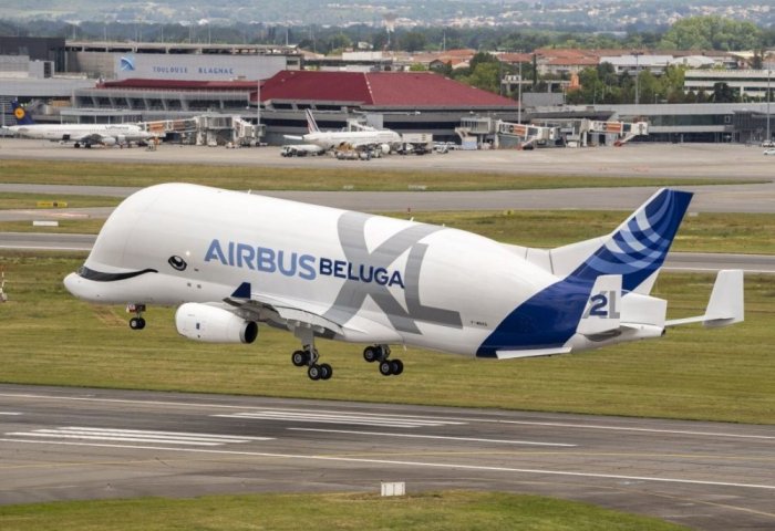 Airbus «Beluga XL» поднимается в небо