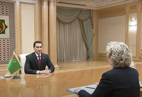 Türkmenistanyň Prezidenti ÝHHG-niň Parlament Assambleýasynyň ýolbaşçysy bilen duşuşdy