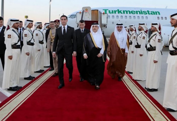 Turkmen President Arrives in Qatar on State Visit