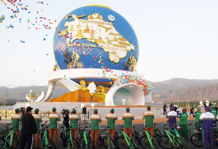Bicycle Monument Opened in Ashgabat on World Bicycle Day