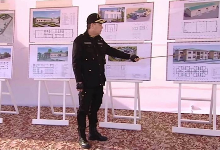 Turkmen President Inspects Construction of New Facilities of Security Forces