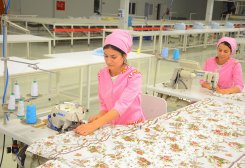 Baherden Sewing Factory Produces Textile Products Worth 15 Million Manats