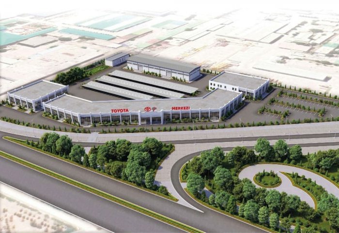 Modern Toyota Sales and Service Center Under Construction in Ashgabat