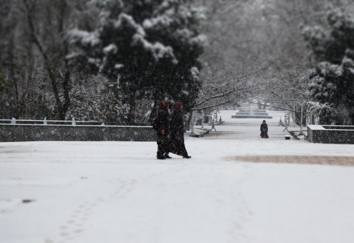 Ashgabat Covered in Snow