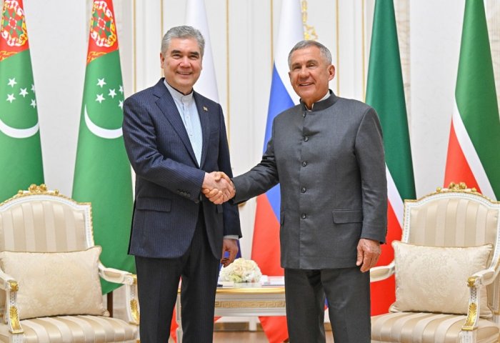 Gurbanguly Berdimuhamedow Kazanda Tatarystanyň Baştutany bilen duşuşdy
