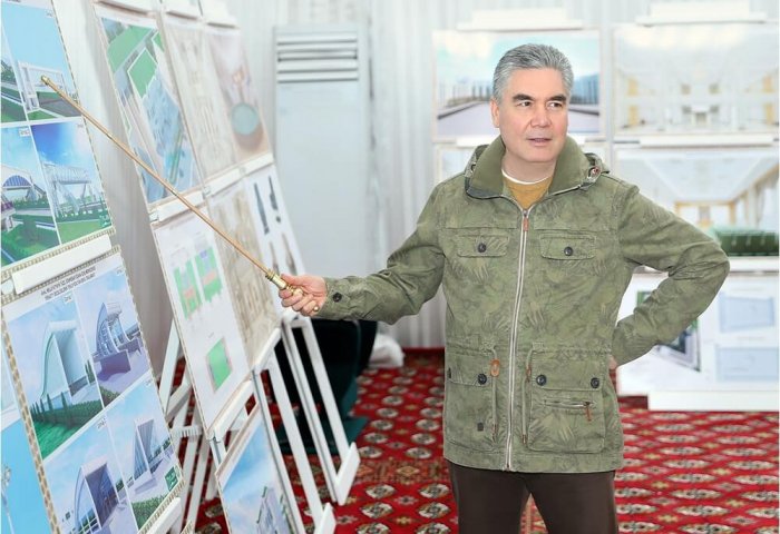 Turkmen President Inspects Progress at Ahal City’s Construction