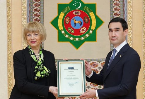 Türkmenistan Devlet Başkanı, AGİT Genel Sekreteri ile görüştü