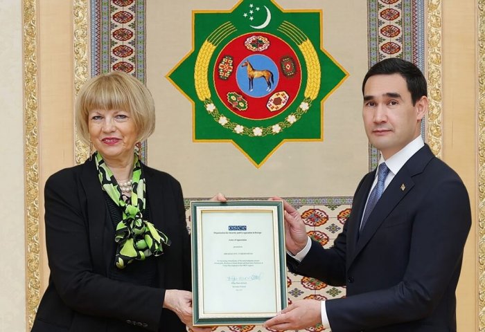 Президент Туркменистана провел встречу с Генеральным секретарем ОБСЕ