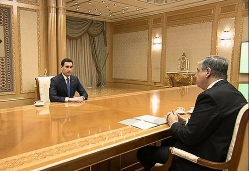 Turkmen President Meets Head of Leonardo S.p.A.
