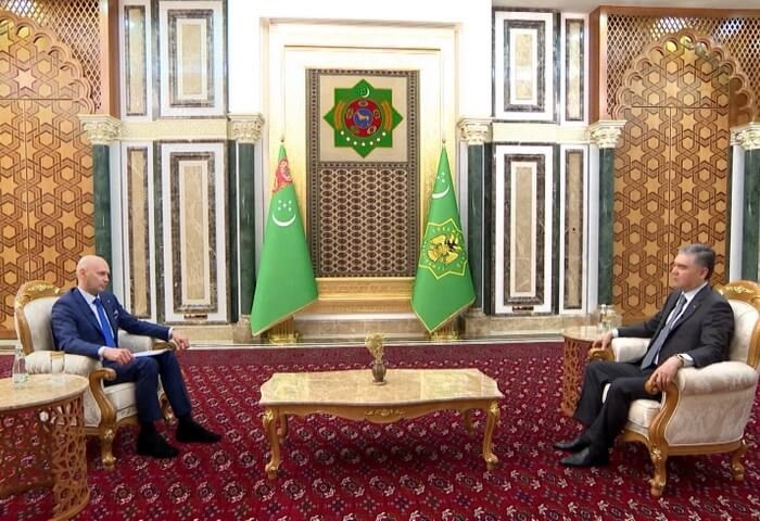 Turkmen President Gave Interview to Mir TV and Radio Company