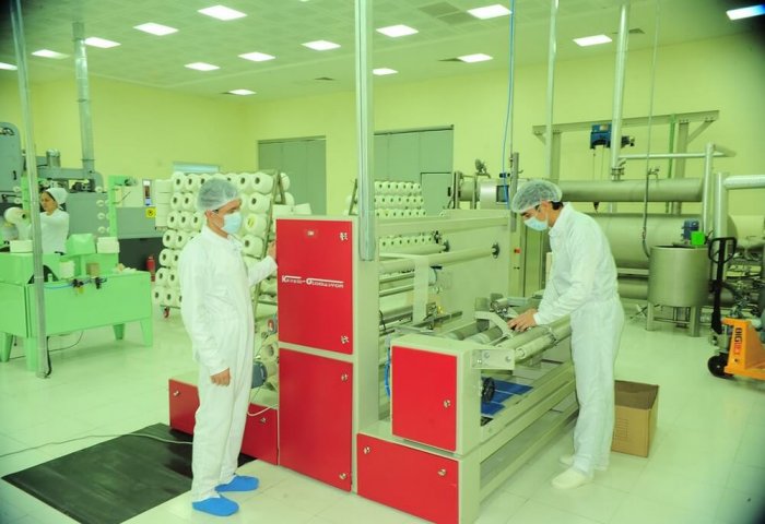 Daşoguz vilayetindeki Serdar fabrikasında 400 tondan fazla pamuk ürünleri üretildi