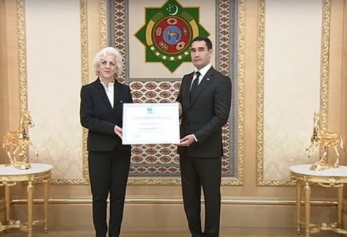 Türkmenistanyň Prezidenti Serdar Berdimuhamedow ÝUNESKO-nyň wekili bilen duşuşdy