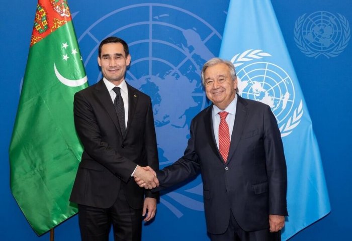 Turkmen President Meets UN Secretary-General in New York