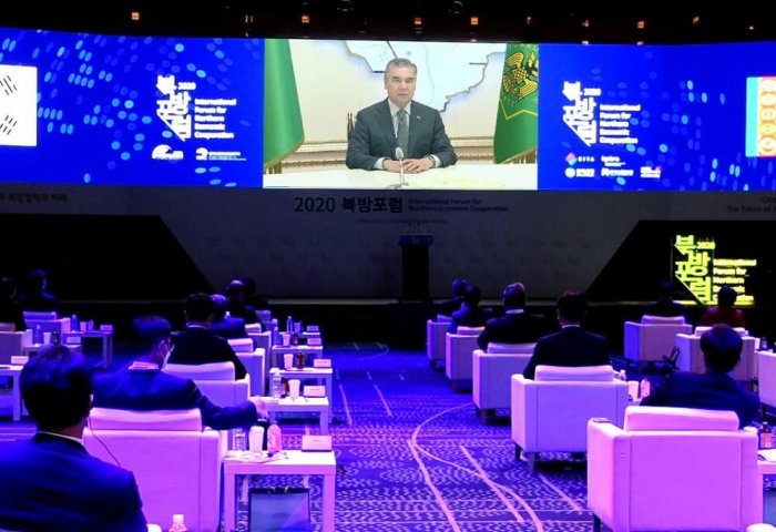Türkmenistan Devlet Başkanı, Kuzey Ekonomik İşbirliği Forumu'na hitap etti