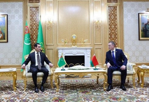 President of Turkmenistan Receives Prime Minister of Belarus