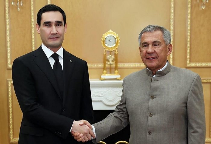Serdar Berdimuhamedov, Tataristan Cumhurbaşkanı Rüstem Minnihanov ile bir araya geldi