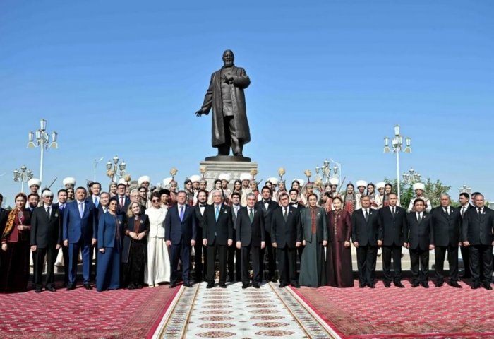 Gurbanguly Berdimuhamedov, Kassym-Jomart Tokayev Inaugurate Monument to Abai Qunanbaiuly