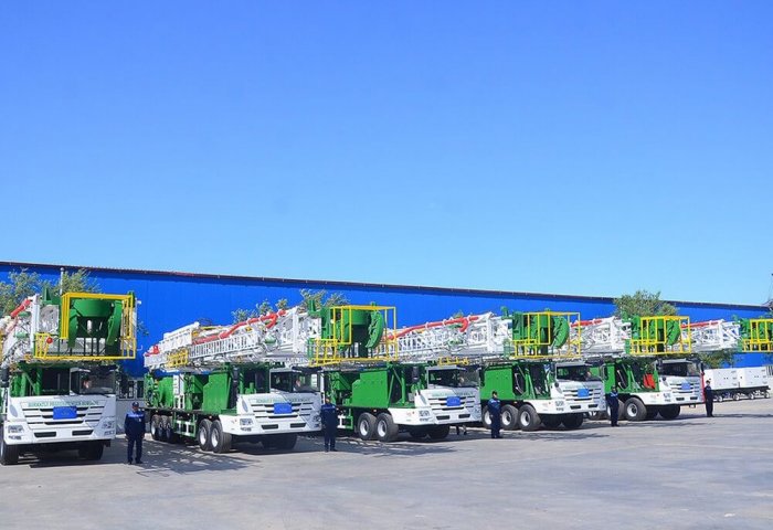 Nine Trucks With Special Cranes Delivered to Turkmenistan