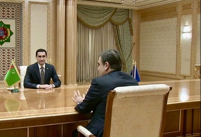 Türkmenistan Devlet Başkanı, Avrupa Komisyonu Başkan Yardımcısı’nı kabul etti