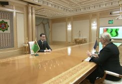 Serdar Berdimuhamedov, AB'nin yeni Türkmenistan Büyükelçisi'ni kabul etti