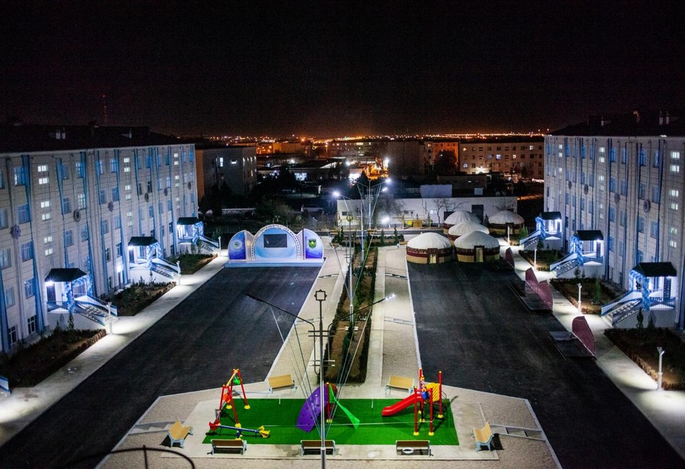 Новые дома для сотрудников Управления полиции Балканского велаята в Балканабаде, 23 января 2025 года (Фото: Alawly türkmen)