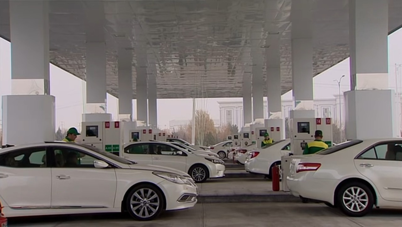 New gas station in Ak Bugday District, Ahal province, Turkmenistan