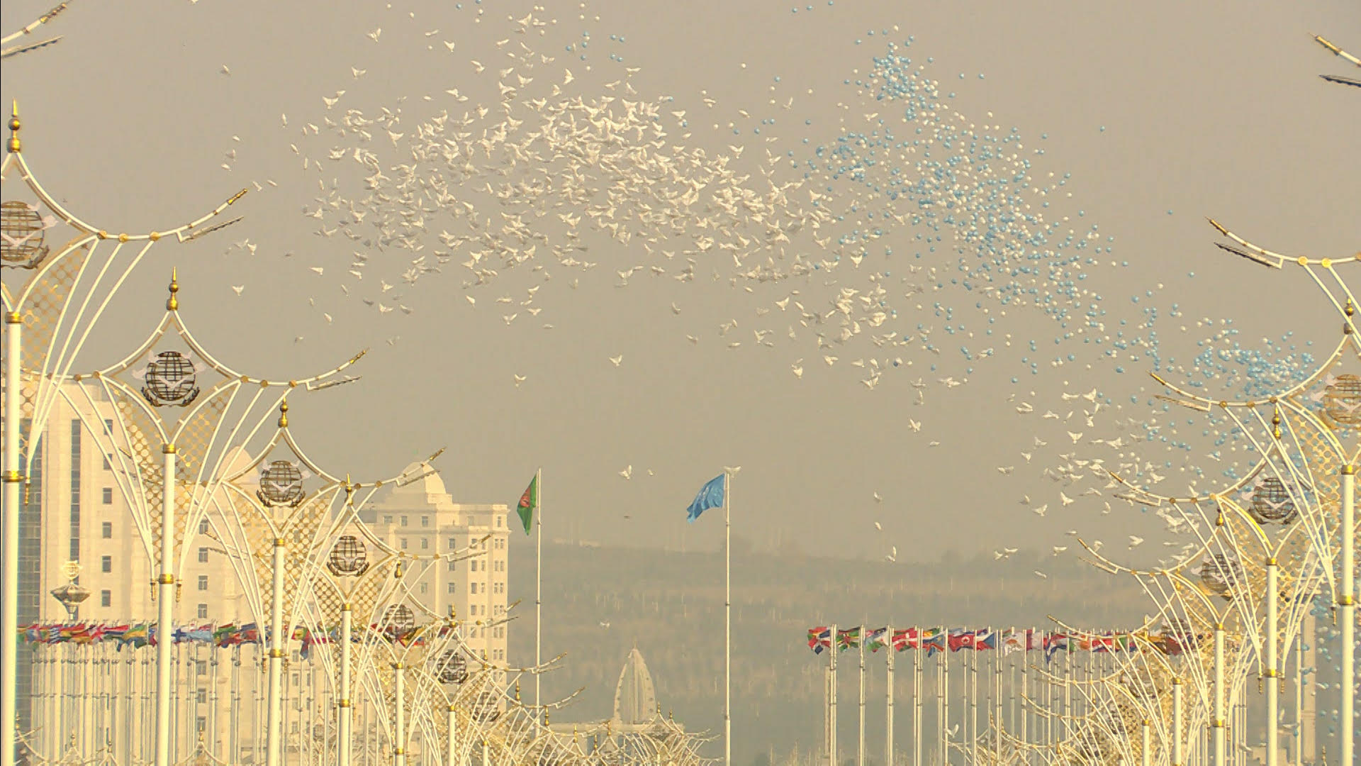 Opening of the renovated Monument of Neutrality, December 11, 2025, Ashgabat, Turkmenistan