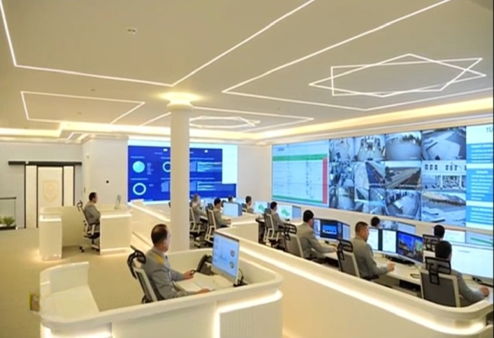 Equipment inside the Control and Analytical Center of the Customs Service, January 20, 2025, Ashgabat, Turkmenistan (Photo: Watan Habarlary)