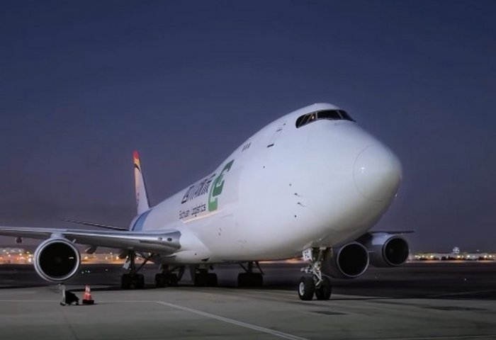 Самолёт авиакомпании Air Belgium в Международном аэропорту Ашхабада, 1 августа 2026 года (Фото: Международный аэропорт Ашхабада)