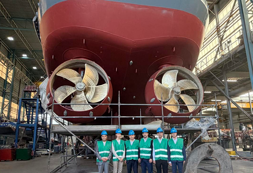 The Ambassador of Turkmenistan visited the Damen Shipyards production facility, where modern vessels are being built (Photo: Embassy of Turkmenistan in Belgium)