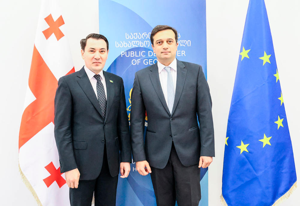 Döwletmyrat Seýitmämmedowyň Lewan Ioseliani bilen duşuşygy, 2026-njy ýylyň 10-njy iýuny, Tbilisi, Gruziýa (Surat: Türkmenistanyň Gruziýadaky ilçihanasy)