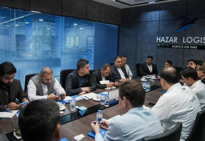A meeting between Hazar Logistik and a delegation from the Herat Chamber of Commerce and Investment of Afghanistan in Ashgabat, Turkmenistan (Photo: Hazar Logistik)