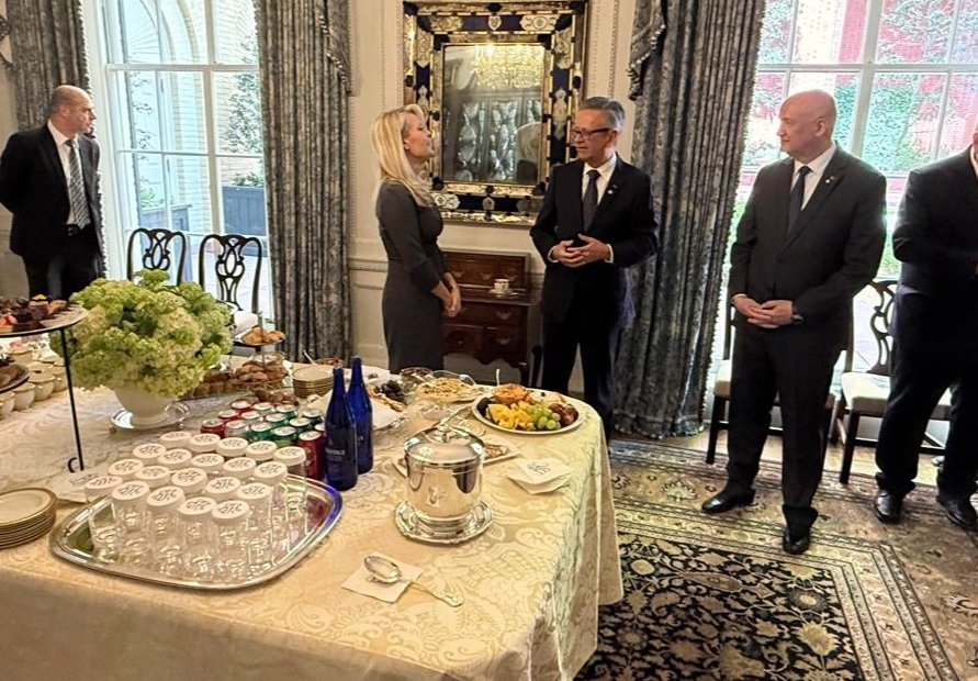 Bler Haus Prezidentiň myhmanhanasynda geçirilen resmi dabara, 2026-njy ýylyň 9-njy apreli, Waşington, ABŞ (Surat: Türkmenistanyň ABŞ-daky ilçihanasy)